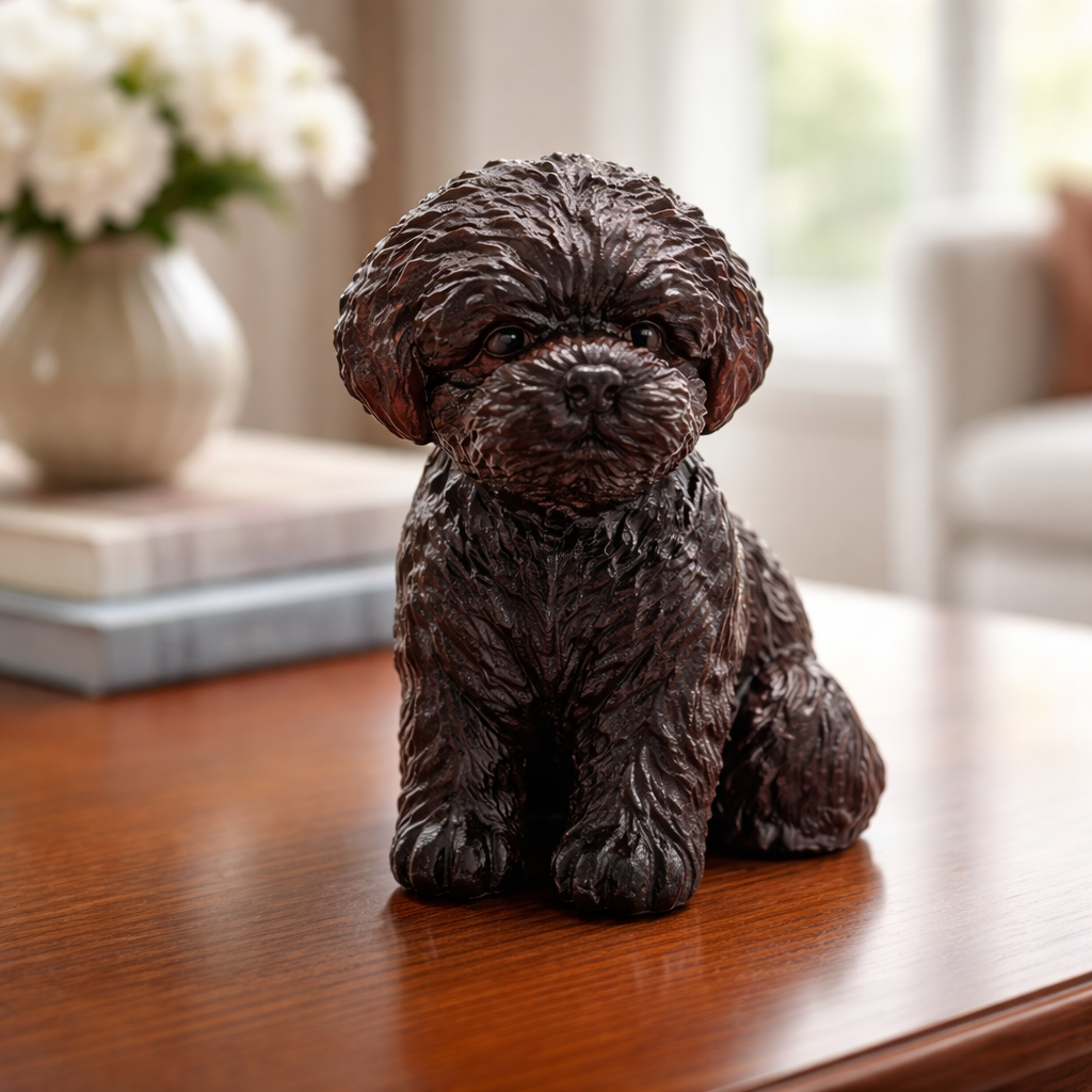 Labradoodle in resin