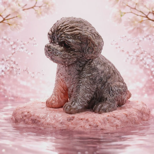 Labradoodle in resin