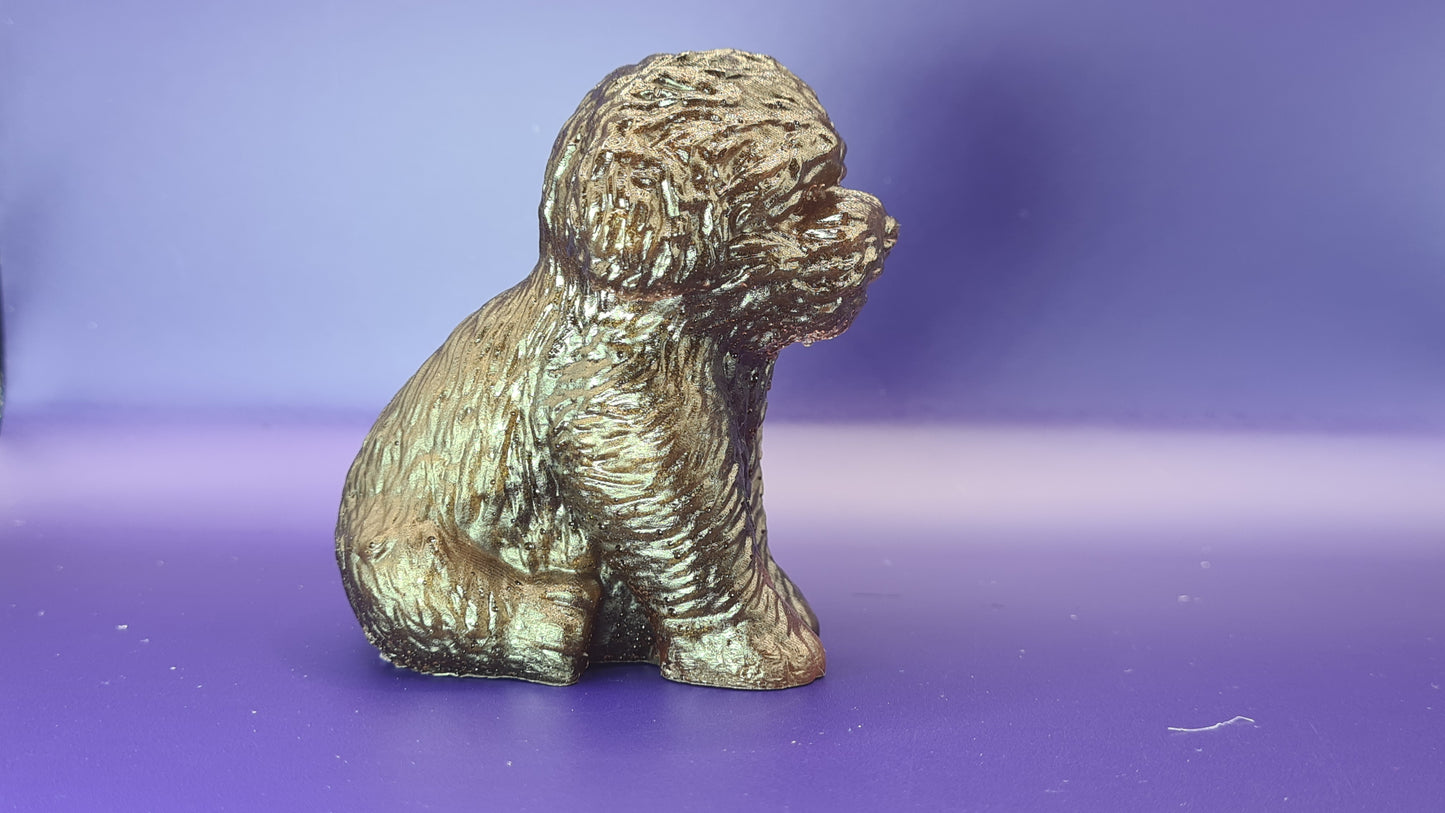 Labradoodle in resin
